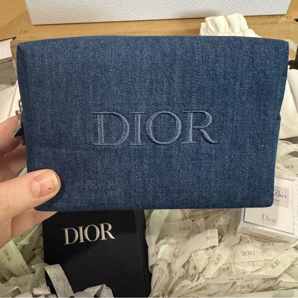 Mini Dior Lipstick & Fragrance Gift Set with Denim Travel Pouch - NIB - Picture 8 of 10